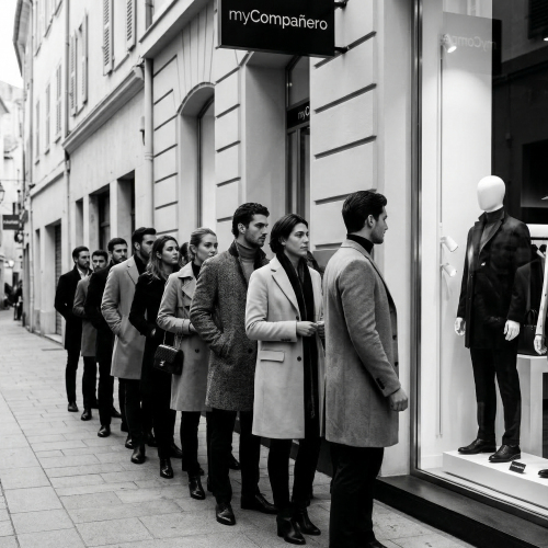 photo de clients qui attends pour la formation de clientelling